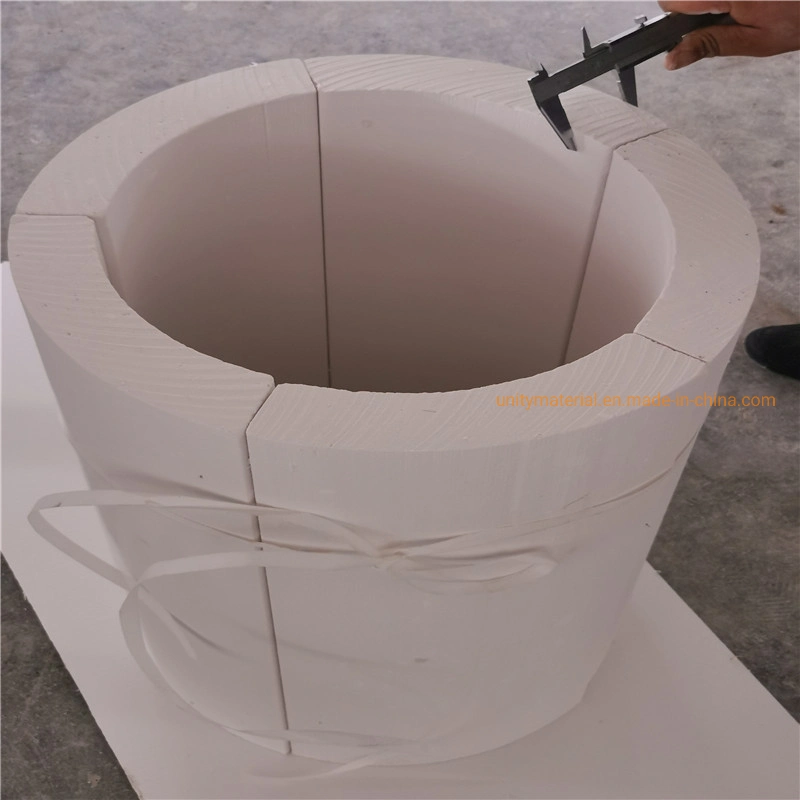 650c 1050c ASTM C610 Pipe Fitting Calcium Silicate Insulation Pipe Sections for Pipelines Hot Water Stainless Steel