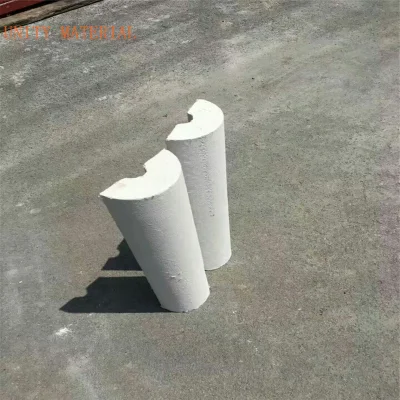 650 1050 850 C Fireproof High Strength Fire Rated Waterproof 25 50mm Thick Calcium Silicate Pipe Sections with Density 130kg/M3 to 850kg/M3