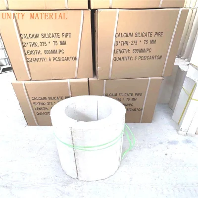 650c 1050c Fireproof Material Calcium Silicate Pipe Sections for Aluminum Foundries Heat Insulation Application