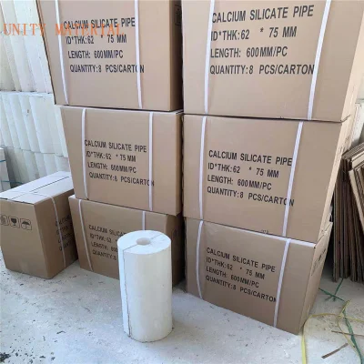 650c 1050c Fireproof Material Calcium Silicate Pipe Section for Aluminum Foundries Heat Insulation Application