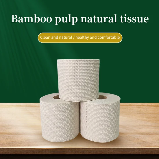 Bleached / Unbleached Paper Toilet Roll Towel Paper Tissue From China Bamboo 100% Bamboo Pulp Wood Materials